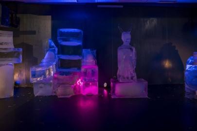 Erzurum'da Türk mitolojisi ve kültürü buzdan heykellere dönüştü