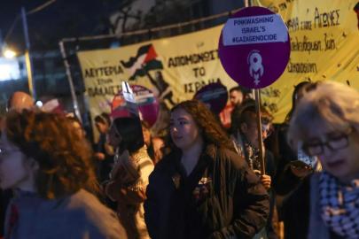 İsrail'in Eurovision Şarkı Yarışması'na katılımı Atina'da protesto edildi