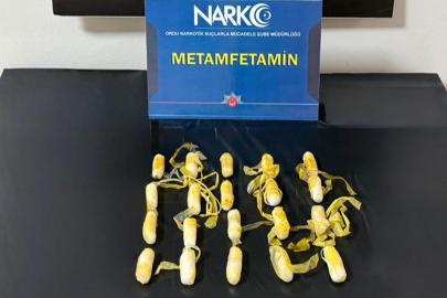 Midesinde 198,72 gram metamfetamin bulunan şüpheli tutuklandı