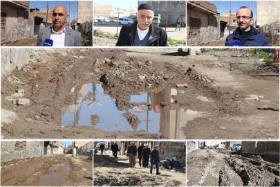 Aylardır süren ve mahalleliyi canından bezdiren yol çalışmasında çözüm bekleniyor