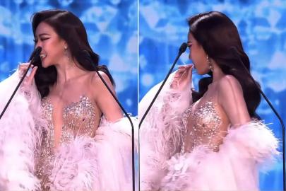 Podyumda talihsiz an! Yarışmacının başına gelen herkesi şoke etti