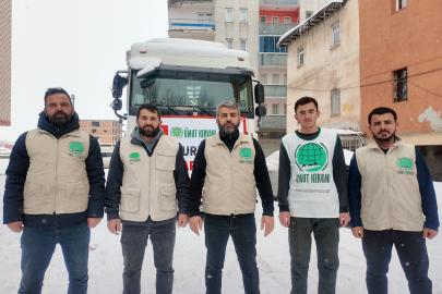 Umut Kervanından Suriye’ye şefkat köprüsü, yardım tırı Ağrı’dan yola çıktı