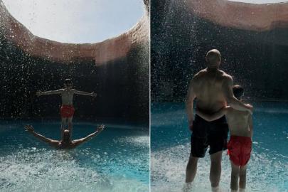 Aksiyon yıldızı bu kez baba haliyle! Jason Statham’dan dikkat çeken kareler