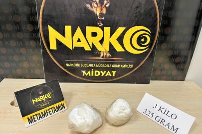 Mardin'de 3 kilo metamfetamin ele geçirildi