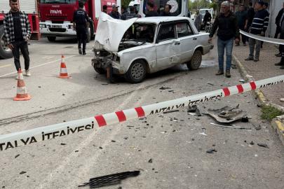 Sürücü ve eşi kazada yaralandı