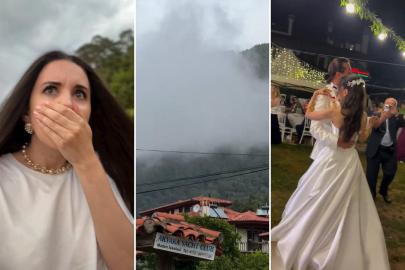 Karsu'dan düğününde yağmur yağan çifte unutulmayacak sürpriz