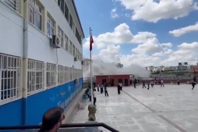 Şanlıurfa'da okul yanında yapılan yıkım paniğe neden oldu