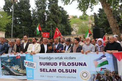 Şanlıurfa’da Sumud Filosu’na saldırıya tepki basın açıklaması düzenlendi