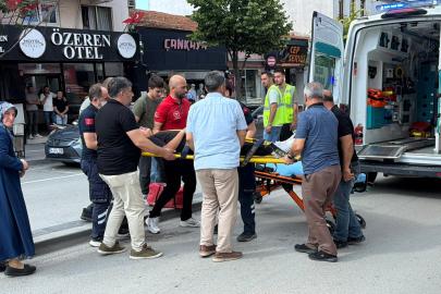 Kamyonetle çarpışan bisikletli yaralandı