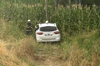 Şarampole giren otomobilde 4 yaralı