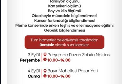 Menteşe'de Halk Sağlığı Haftası kapsamında ücretsiz sağlık taraması