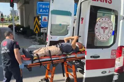 Otobüsle çarpışan motosikletin sürücüsü yaralandı